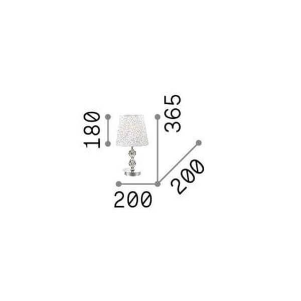 Ideal Lux LE ROY Tischleuchte E27 ⌀200mm Chrom 073439