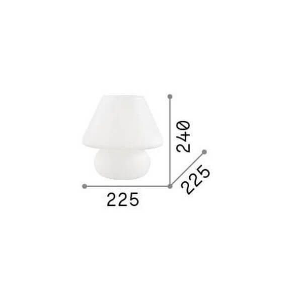 Ideal Lux PRATO Tischleuchte E27 ⌀225mm Weiss 074702