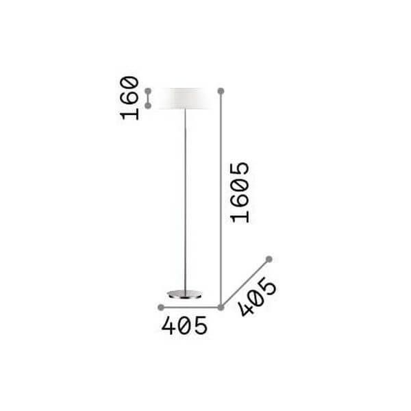 Ideal Lux HILTON Stehleuchte E14 2-fach ⌀405mm Weiss 075488