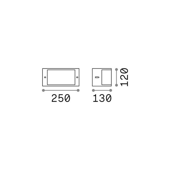 Ideal Lux REX-1 Wandleuchte E27 dimmbar Anthrazit IP44 092409