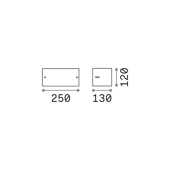 Ideal Lux REX-2 Wandleuchte E27 dimmbar Anthrazit IP44 092423