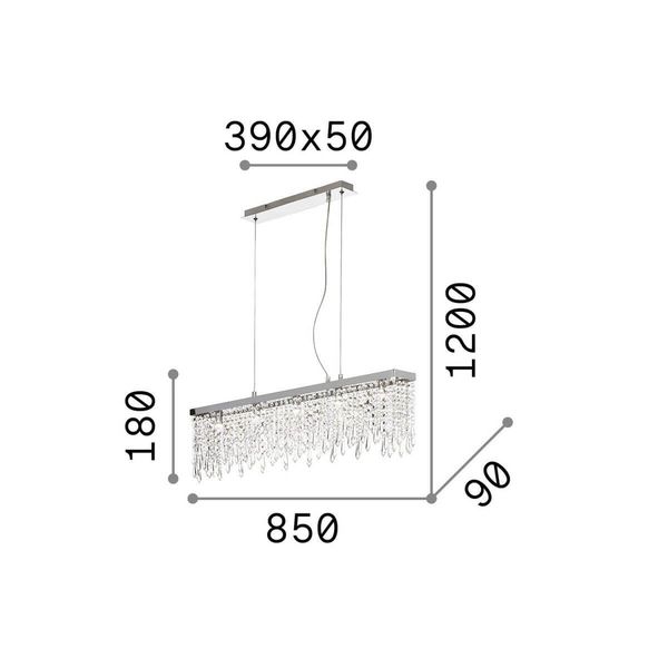 Ideal Lux GIADA G9 Pendelleuchte 5x dimmbar Klar warmweiss 098722