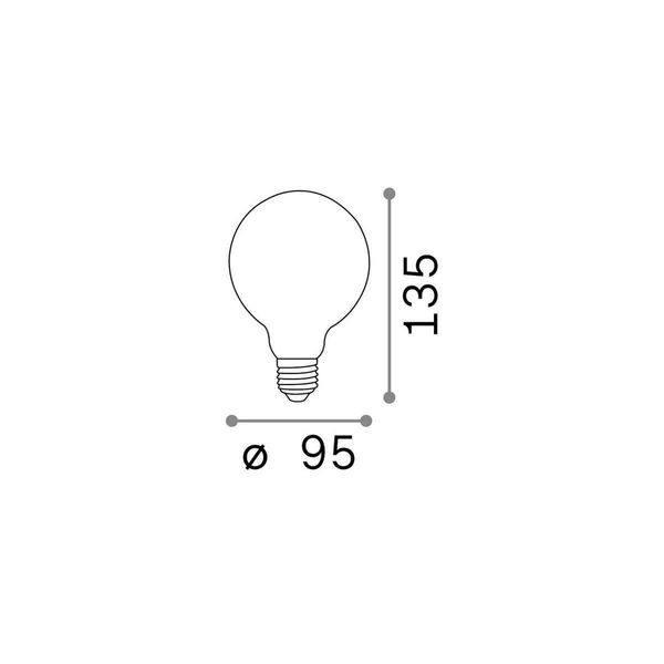 Ideal Lux LAMPADINE E27 Lampe 8W ⌀95mm Weiss 101330