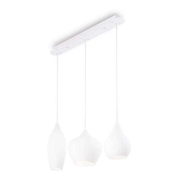 Ideal Lux SOFT Pendelleuchte E14 3-fach ⌀120/200/130mm dimmbar Weiss 111858