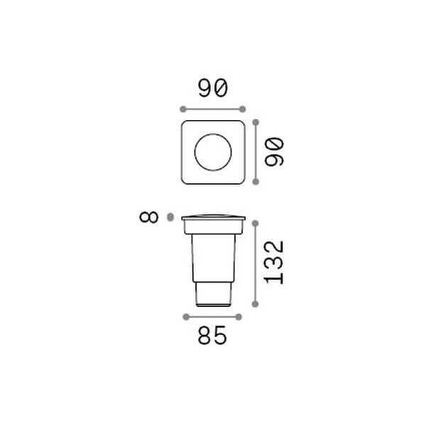 Ideal Lux GRAVITY GU10 Einbauleuchte dimmbar Schwarz IP67 CCT einstellbare Lichtfarbe 120317