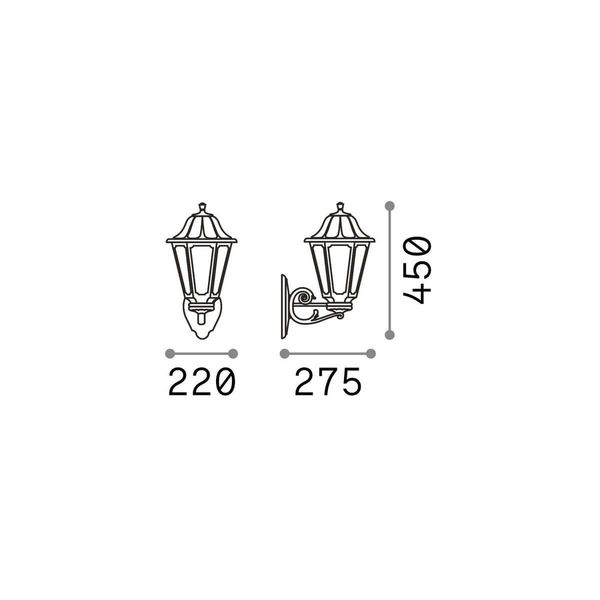 Ideal Lux DAFNE Wandleuchte E27 ⌀220mm dimmbar Weiss IP55 120423