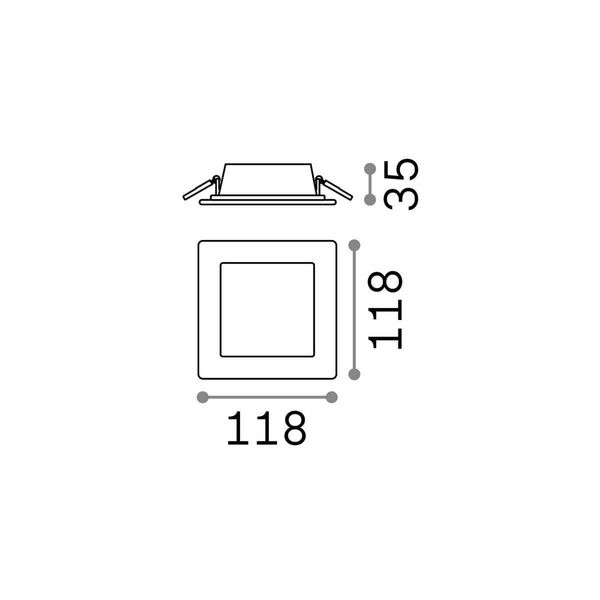 Ideal Lux GROOVE LED Einbauleuchte 10W Weiss warmweiss 123981