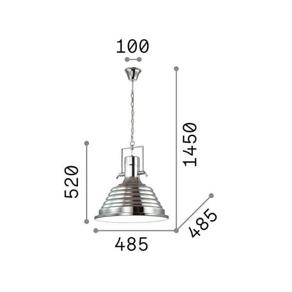 Ideal Lux FISHERMAN Pendelleuchte E27 ⌀485mm dimmbar Schwarz 125831