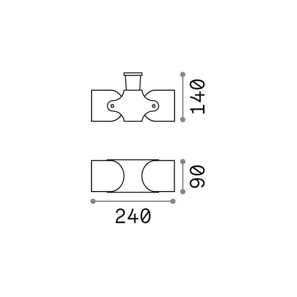 Ideal Lux XENO Deckenleuchte GU10 2-fach dimmbar Schwarz IP44 129501