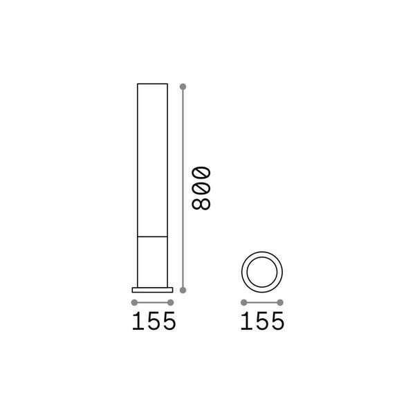 Ideal Lux EDO OUTDOOR Stehleuchte GX53 ⌀155mm dimmbar Weiss IP44 135755