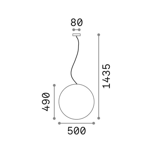 Ideal Lux SOLE Pendelleuchte E27 ⌀500mm dimmbar Weiss IP44 136011