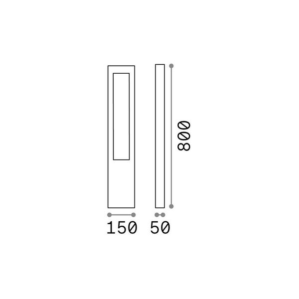 Ideal Lux VEGA Stehleuchte G9 dimmbar Grau IP44 136042