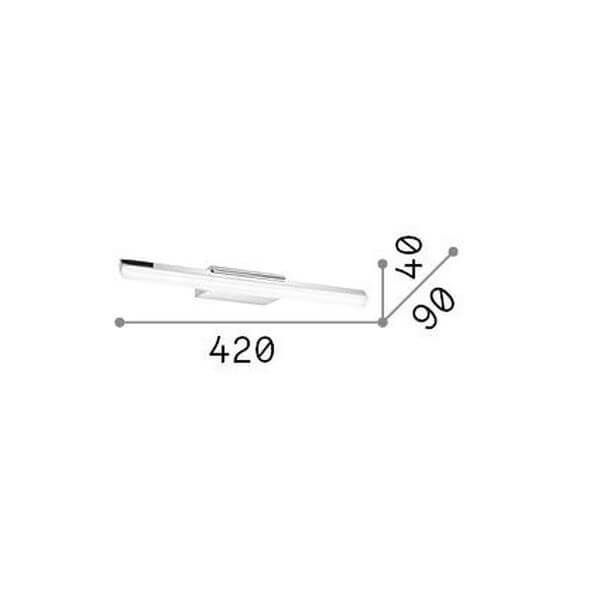 Ideal Lux RIFLESSO LED Wandleuchte 11W Weiss IP44 warmweiss 142296