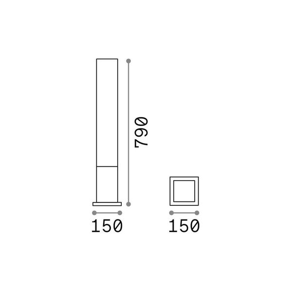 Ideal Lux EDO OUTDOOR Stehleuchte GX53 dimmbar Weiss IP44 142999