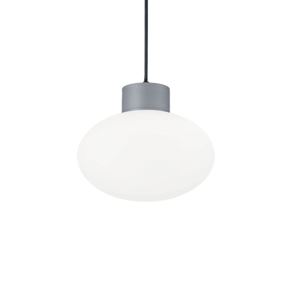 Ideal Lux CLIO Pendelleuchte E27 ⌀90mm dimmbar Grau IP44 144238