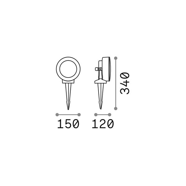 Ideal Lux LITIO GX53 Bodenleuchte 10W dimmbar Weiss IP66 CCT einstellbare Lichtfarbe 145310