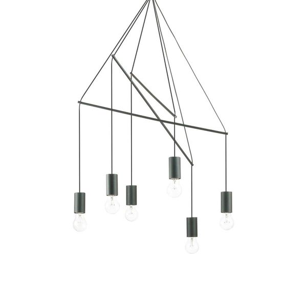 Ideal Lux POP Pendelleuchte E27 6-fach ⌀540mm dimmbar Schwarz 158815