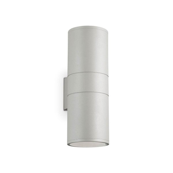 Ideal Lux GUN Wandleuchte E27 2-fach dimmbar Grau IP54 163604