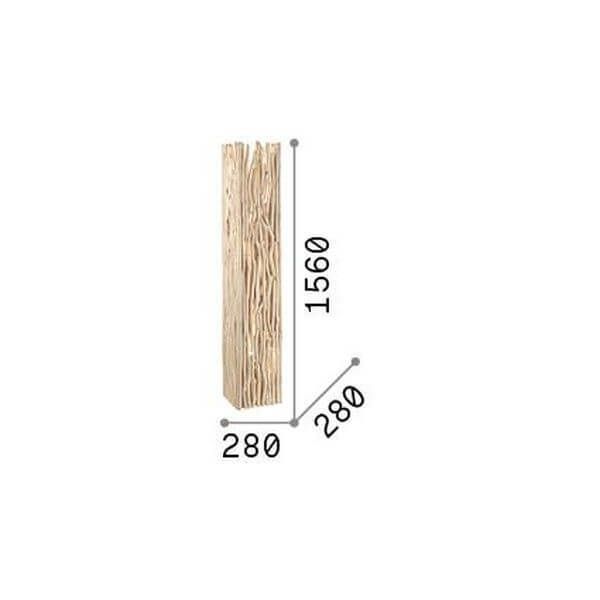 Ideal Lux DRIFTWOOD Stehleuchte E27 2-fach Holz 180946