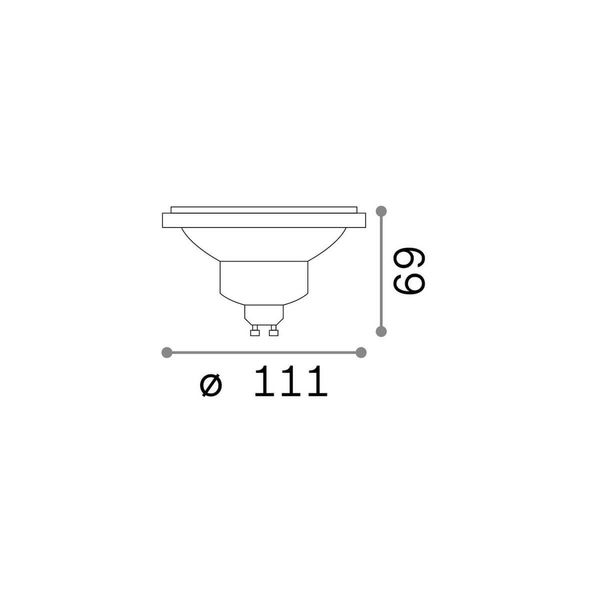 Ideal Lux LAMPADINE GU10 Lampe 10W ⌀111mm Chrom 189031