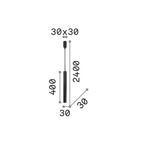 Ideal Lux ULTRATHIN LED Pendelleuchte 11,5W Weiss warmweiss 194189