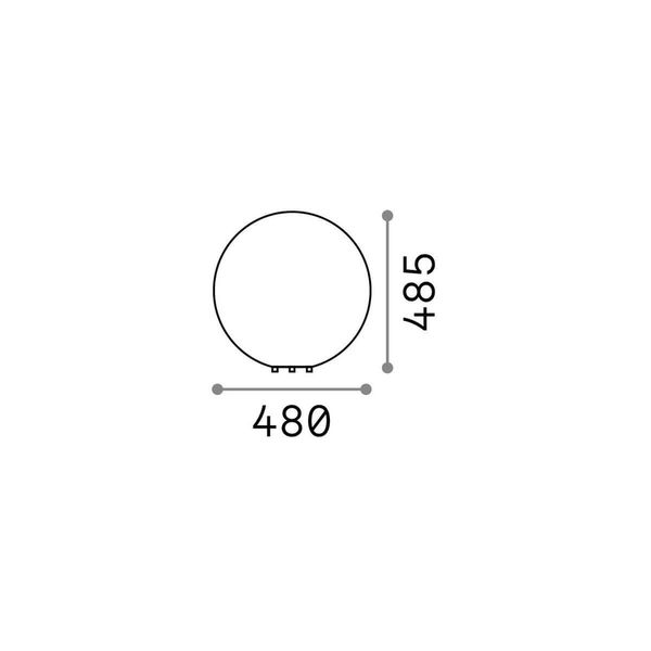 Ideal Lux DORIS Stehleuchte E27 ⌀480mm dimmbar Weiss IP44 195483