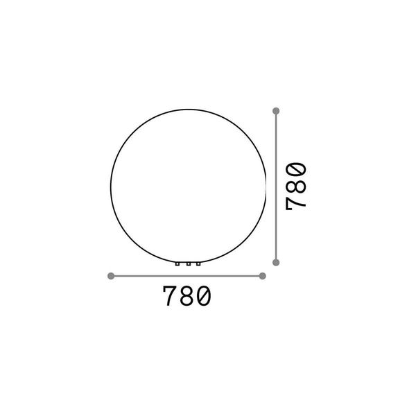 Ideal Lux DORIS Stehleuchte E27 ⌀780mm dimmbar Weiss IP44 195506