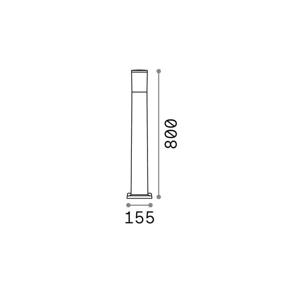 Ideal Lux ATENA E27 Stehleuchte 23W ⌀155mm dimmbar Schwarz IP55 CCT einstellbare Lichtfarbe 198620