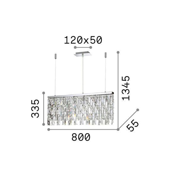 Ideal Lux ELISIR G9 Pendelleuchte 6x dimmbar Messing warmweiss 200064