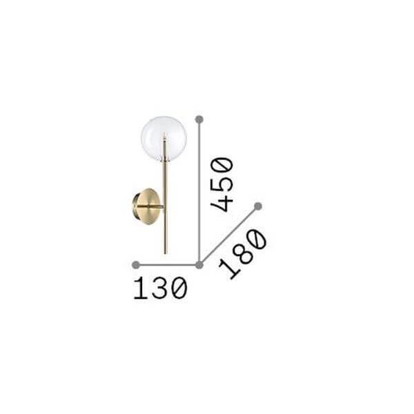 Ideal Lux EQUINOXE G4 Wandleuchte Messing warmweiss 200149