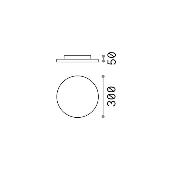 Ideal Lux MIB LED Deckenleuchte 19W ⌀300mm Weiss IP65 neutralweiss 202945