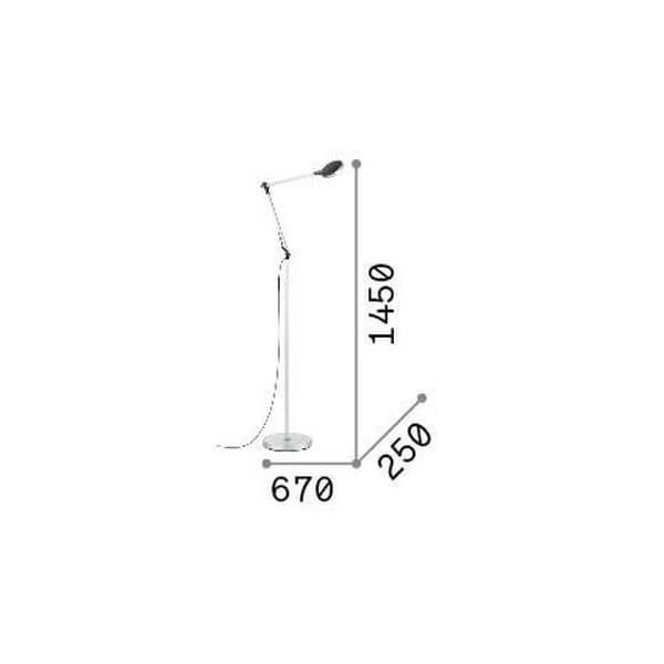 Ideal Lux FUTURA LED Stehleuchte 12,5W dimmbar Schwarz neutralweiss 204949