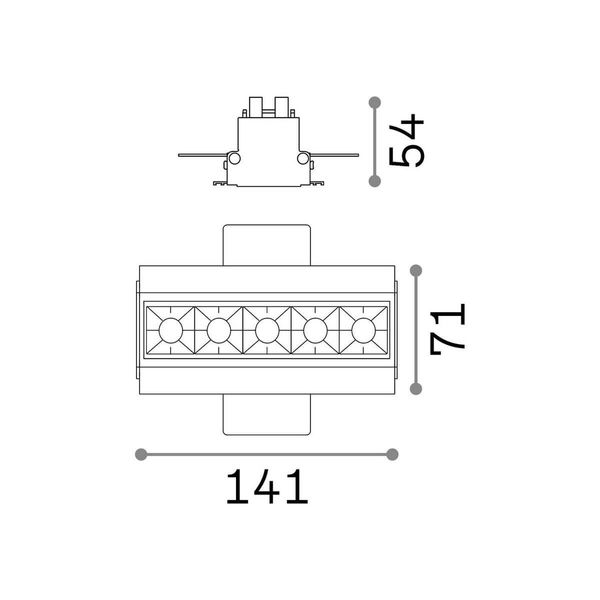 Ideal Lux LIKA LED Einbauleuchte 12W Schwarz warmweiss 206226