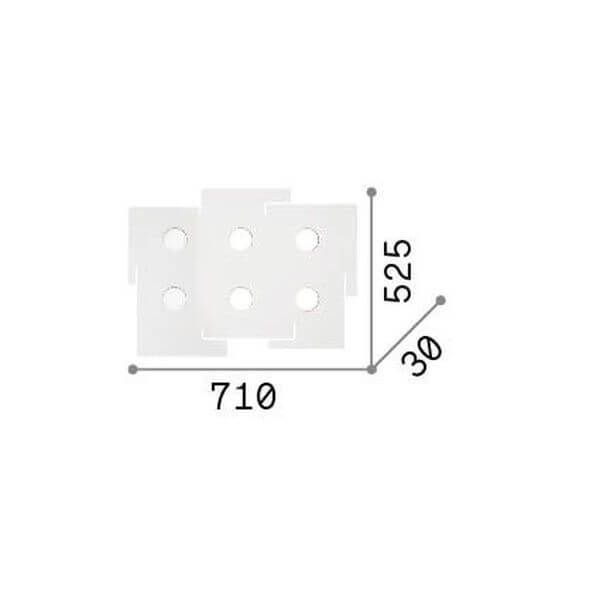 Ideal Lux TOTEM GX53 Deckenleuchte 6x dimmbar Weiss warmweiss 215785