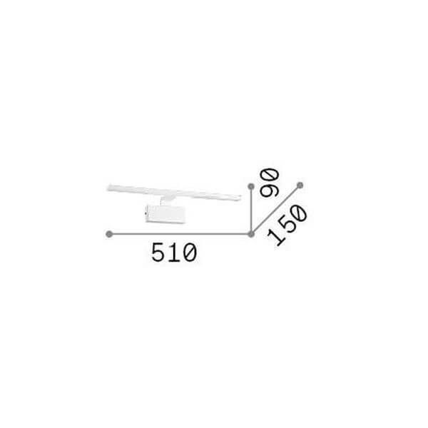 Ideal Lux ALMA LED Wandleuchte 12,5W Chrom warmweiss 224930