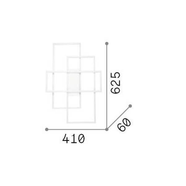 Ideal Lux FRAME LED Deckenleuchte 31W Weiss warmweiss 230726