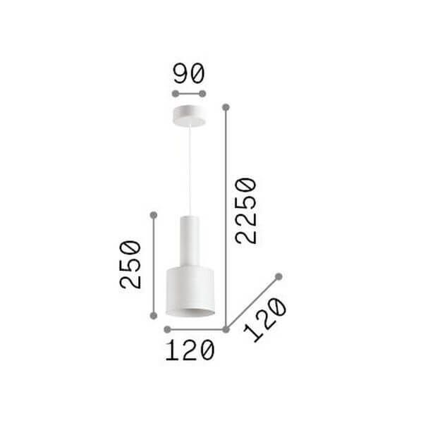 Ideal Lux HOLLY Pendelleuchte E27 ⌀120mm dimmbar Weiss 231556