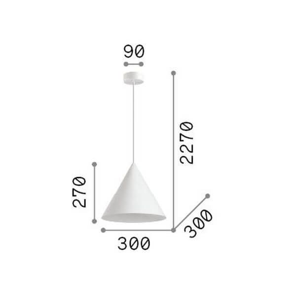 Ideal Lux A-LINE Pendelleuchte E27 ⌀300mm dimmbar Schwarz 232744