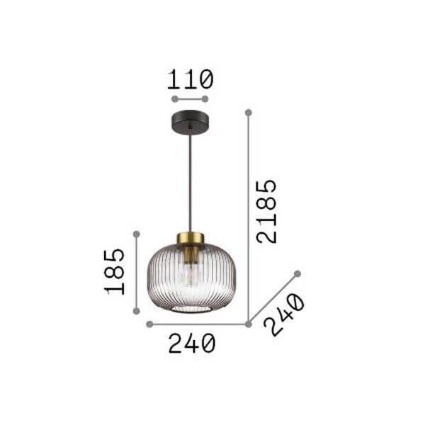 Ideal Lux MINT Pendelleuchte E27 ⌀240mm dimmbar Rauchglas 237398