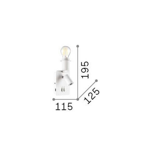 Ideal Lux GEA E27/LED Wandleuchte 1+1x 1+1x3W Weiss warmweiss 239521