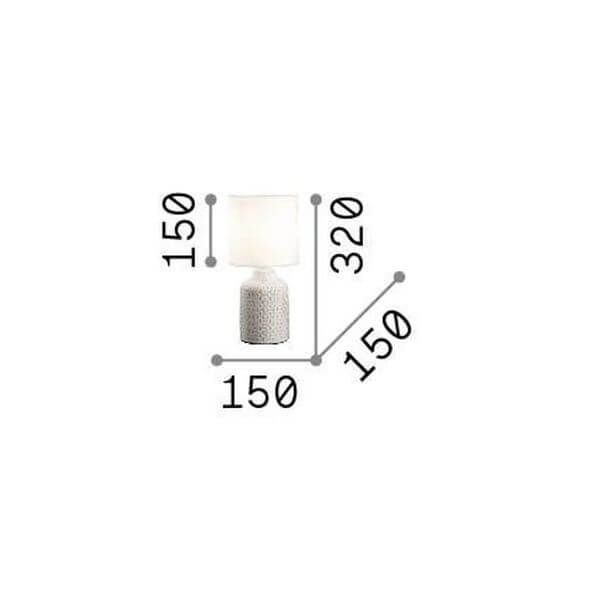 Ideal Lux KALI' Tischleuchte E14 ⌀150mm Weiss 245393