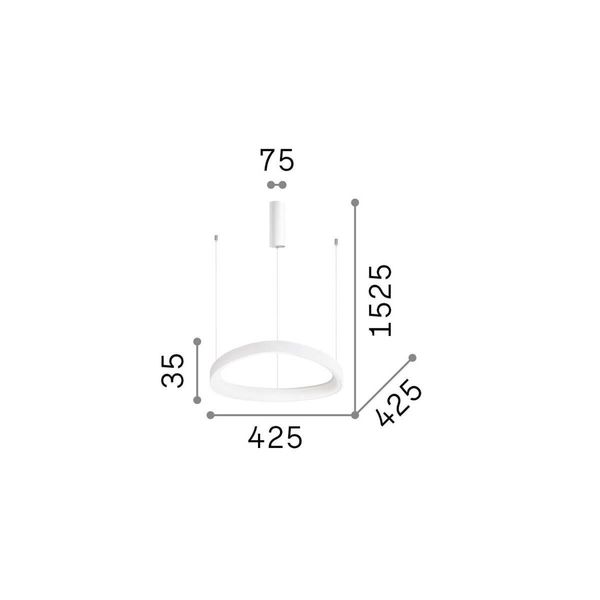 Ideal Lux GEMINI LED Pendelleuchte 38W Weiss warmweiss 247229