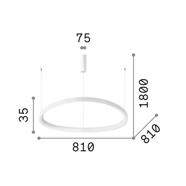 Ideal Lux GEMINI LED Pendelleuchte 59W Weiss warmweiss 247274