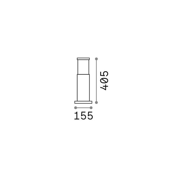 Ideal Lux TRONCO Stehleuchte E27 ⌀155mm dimmbar Anthrazit IP65 248257