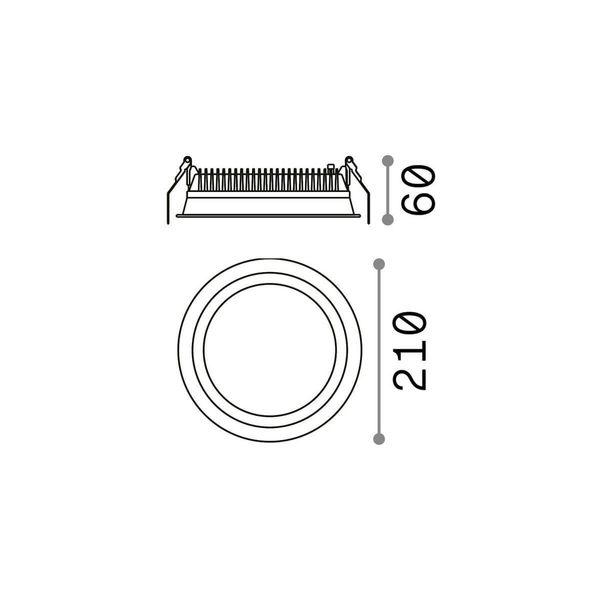 Ideal Lux DEEP LED Einbauleuchte 30W ⌀210mm Weiss neutralweiss 248790