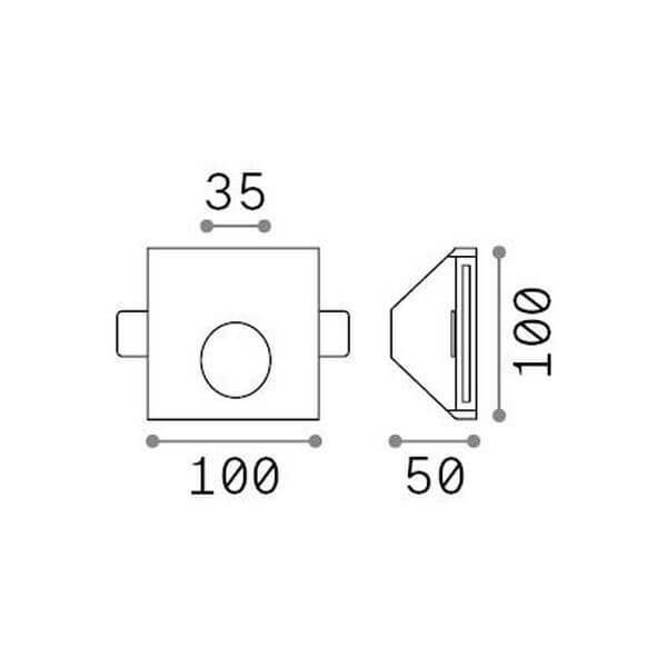 Ideal Lux WALKY LED Einbauleuchte 1W Weiss warmweiss 249834