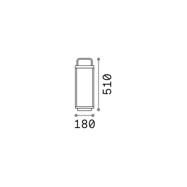 Ideal Lux STARDUST LED Tischleuchte 3W dimmbar Anthrazit IP54 warmweiss 250885