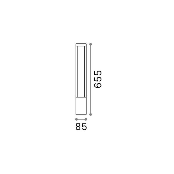 Ideal Lux TIFONE LED Stehleuchte 8,5W Anthrazit IP65 warmweiss 250953