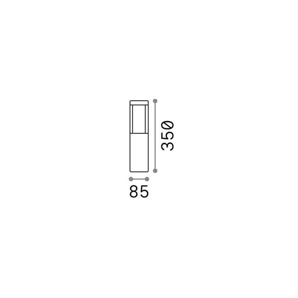 Ideal Lux TIFONE LED Stehleuchte 8,5W Anthrazit IP65 warmweiss 250977