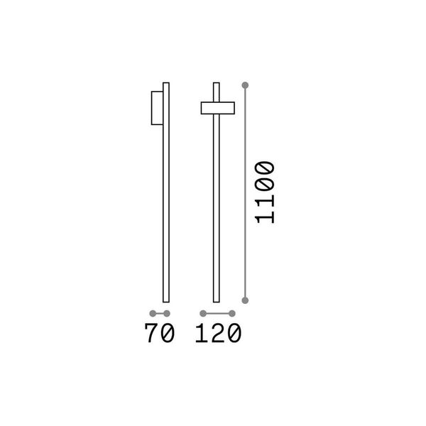 Ideal Lux HUB LED Stehleuchte 4,5W Anthrazit IP54 warmweiss 251257